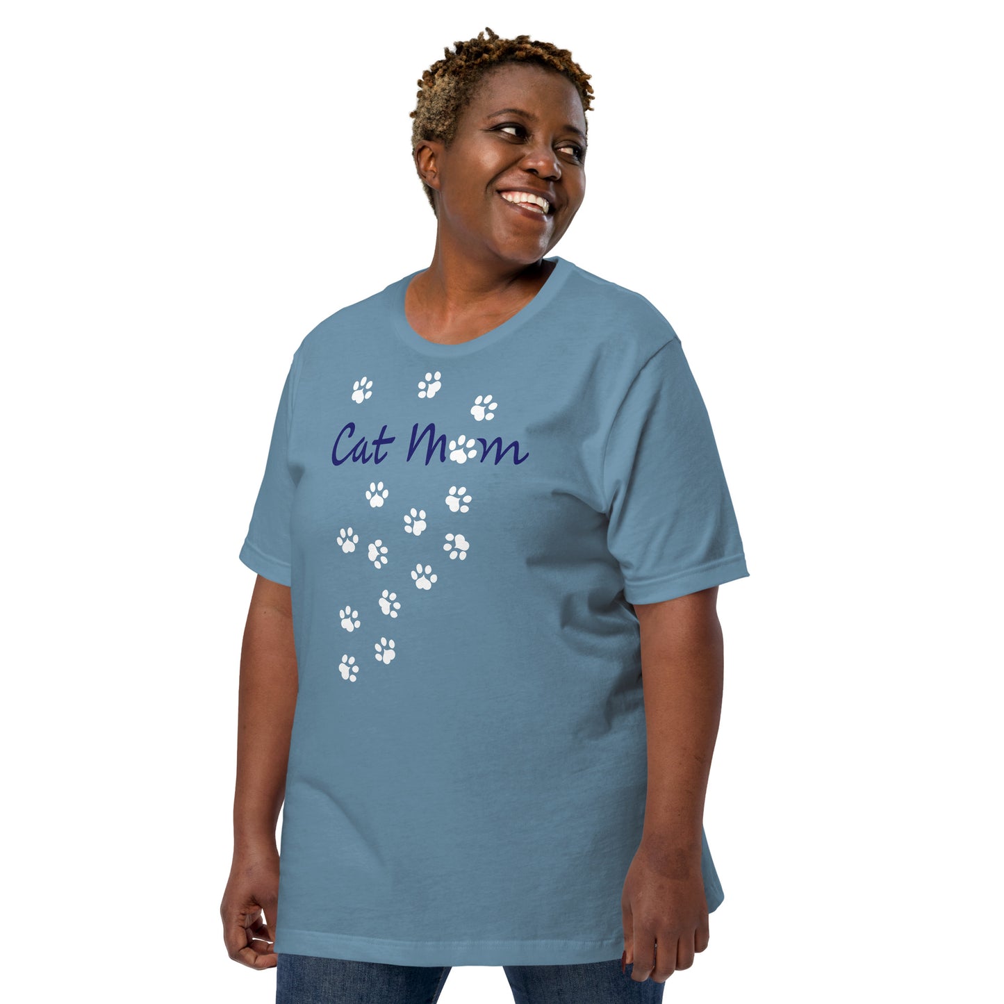 Cat Mom Scattered Paws Unisex T-shirt - Various Colors