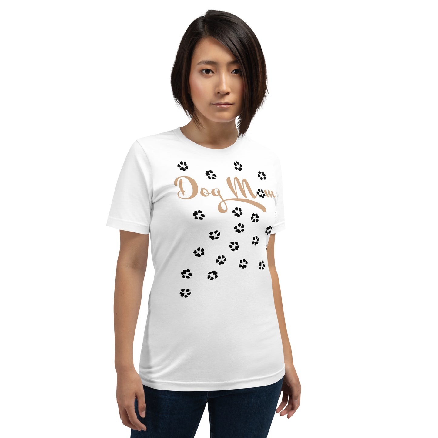 Dog Mom Scattered Paws Unisex T-shirt