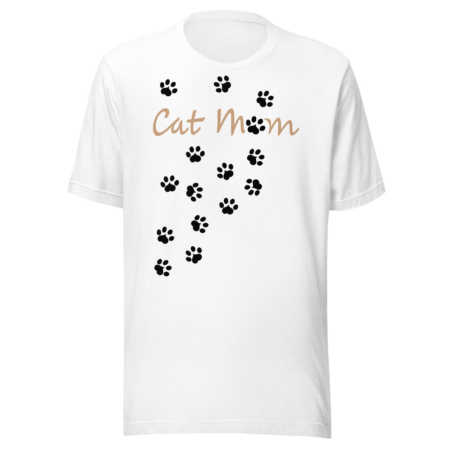 Cat Mom Scattered Paws Unisex T-shirt - Various Colors
