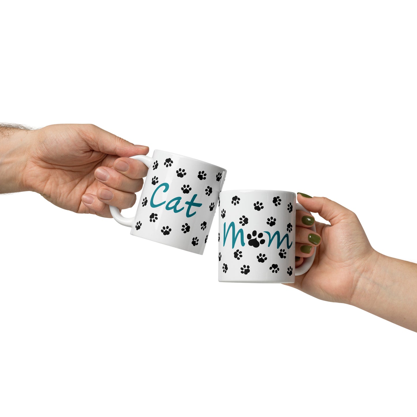 Cat Paws Mug - Teal (2)