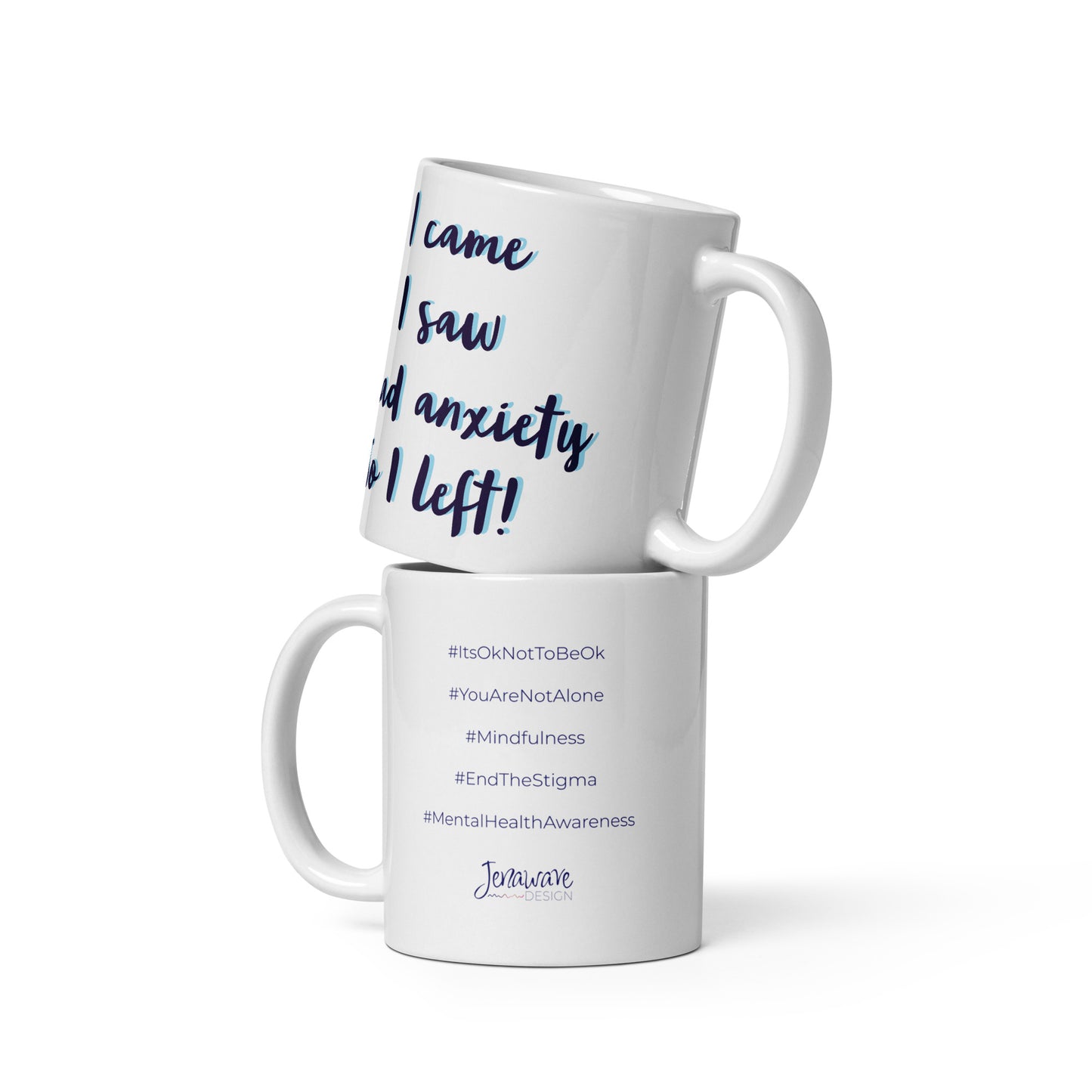 I came, I saw... - Mug with Hashtags (Blue)