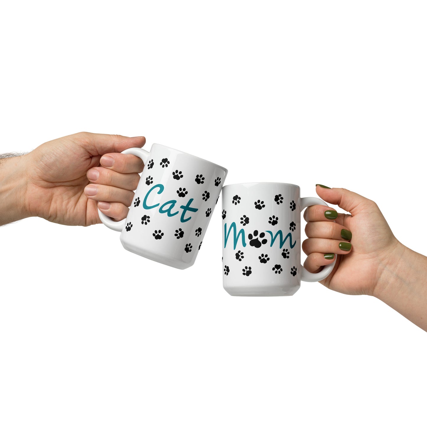 Cat Paws Mug - Teal (2)
