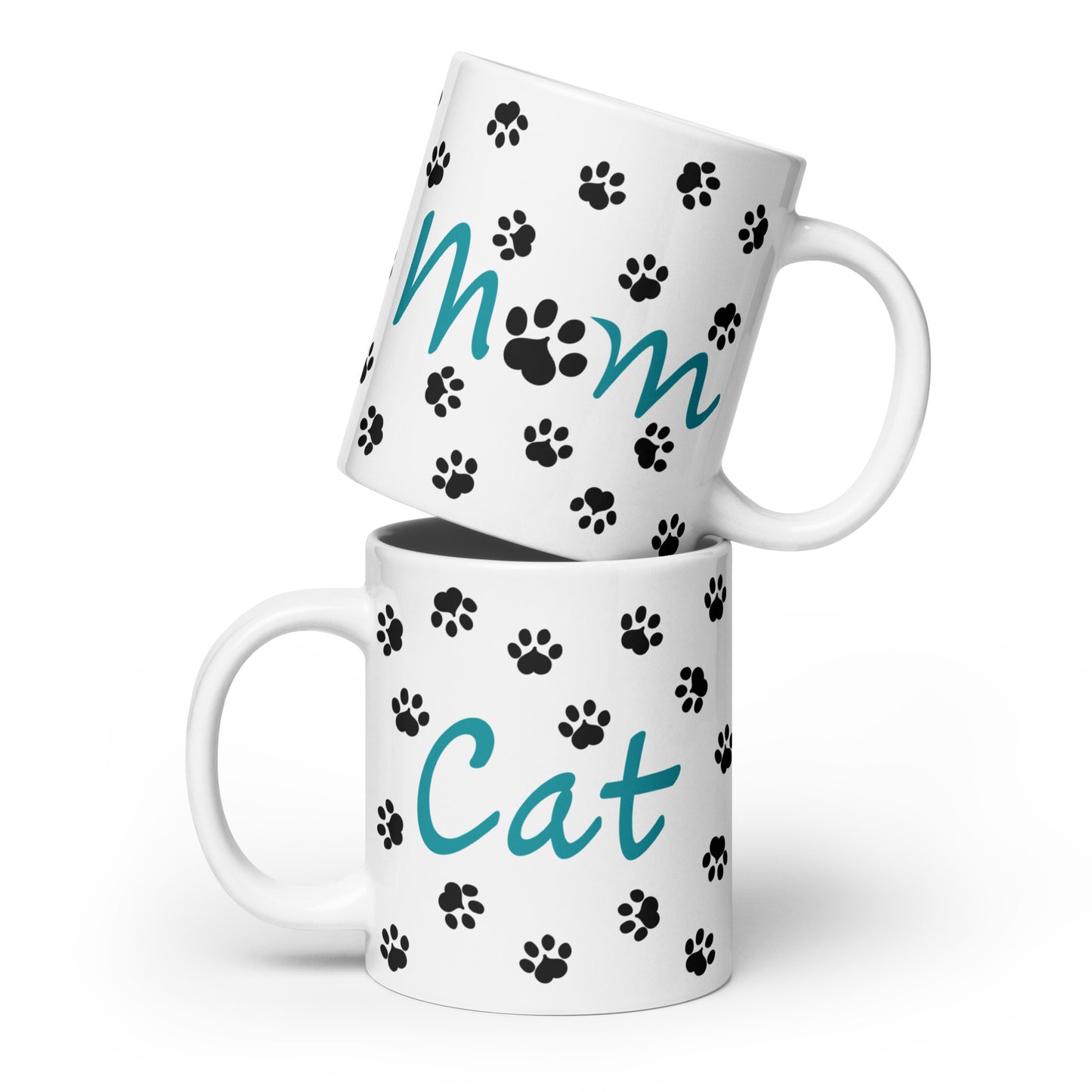 Cat Paws Mug - Teal (2)