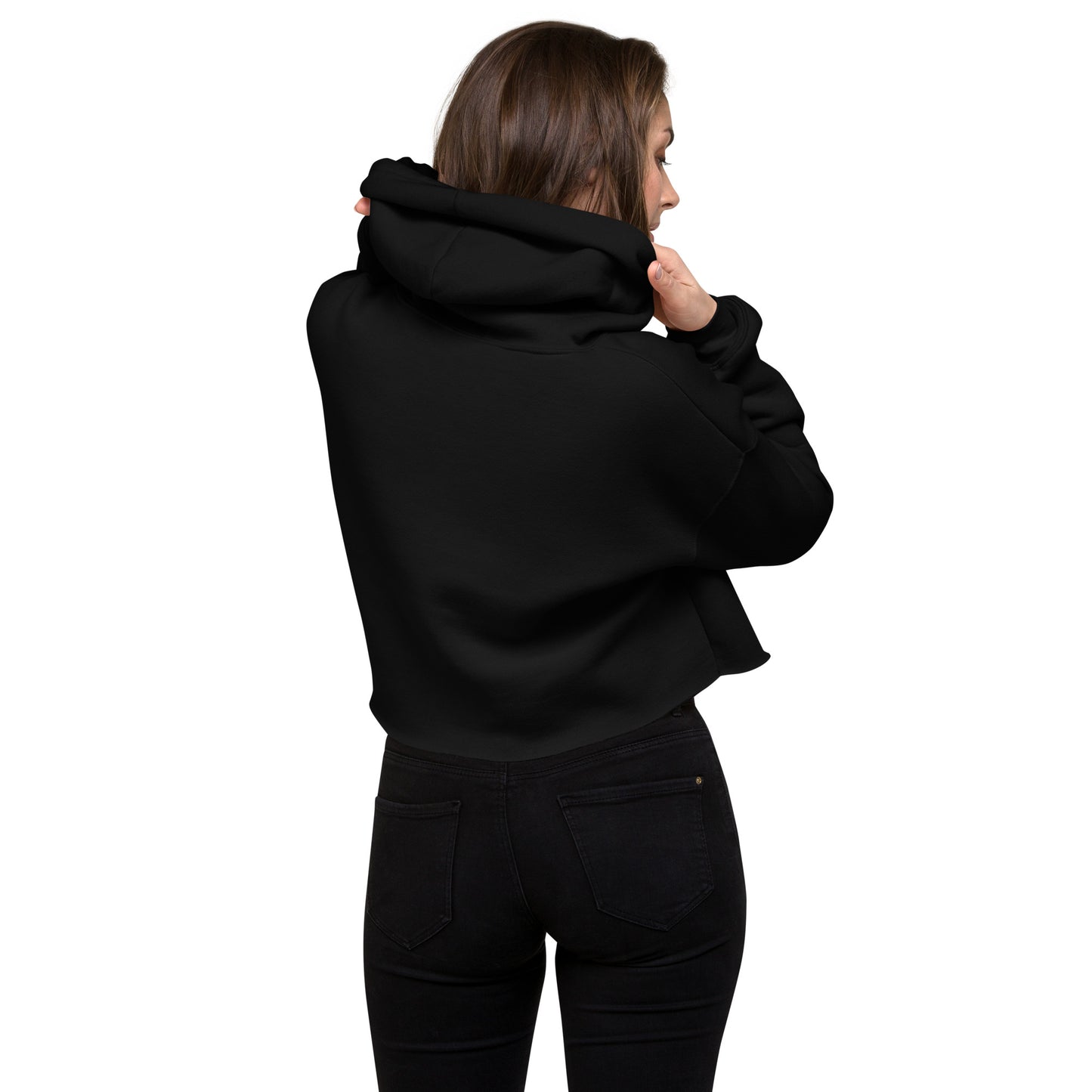 Cat Mom Scattered Paws Cropped Hoodie