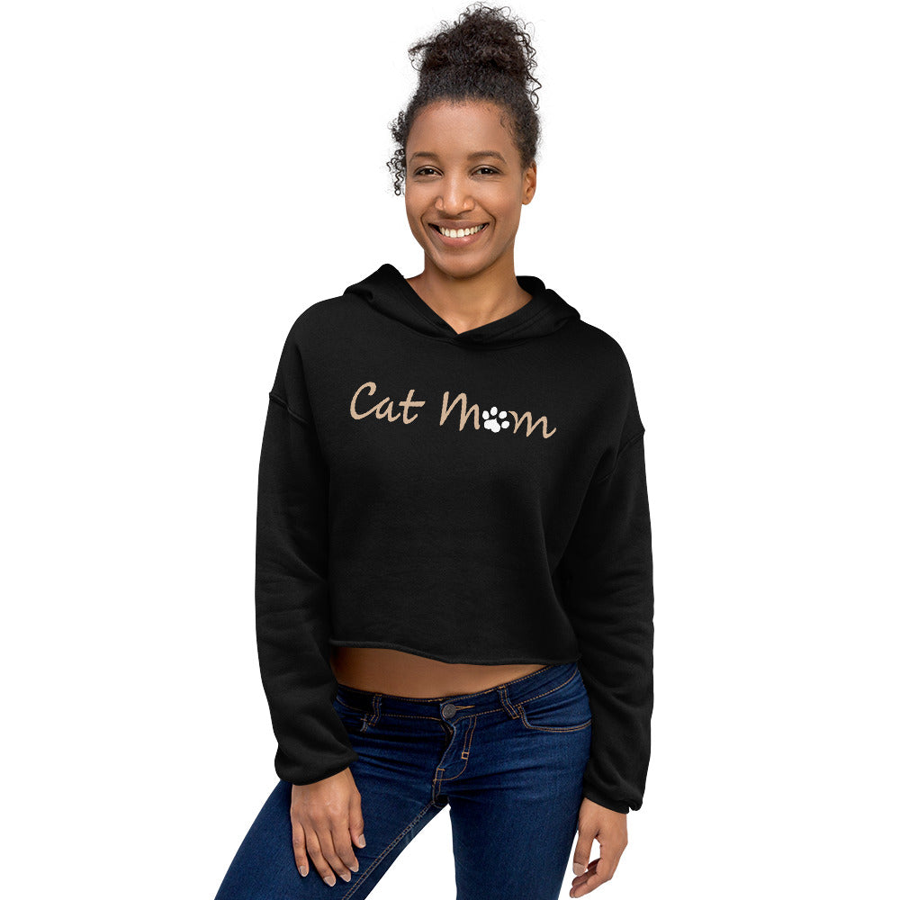 Cat Mom Cropped Hoodie