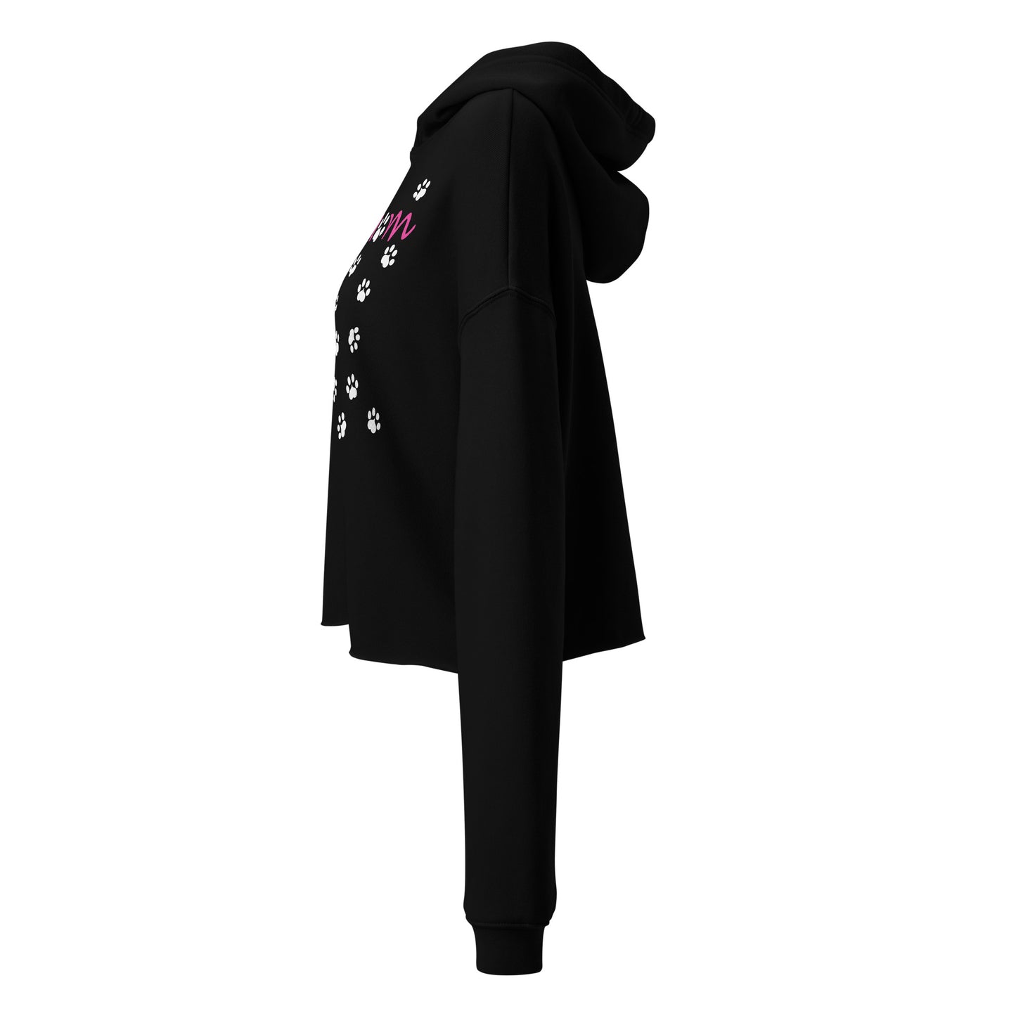 Cat Mom Scattered Paws Cropped Hoodie
