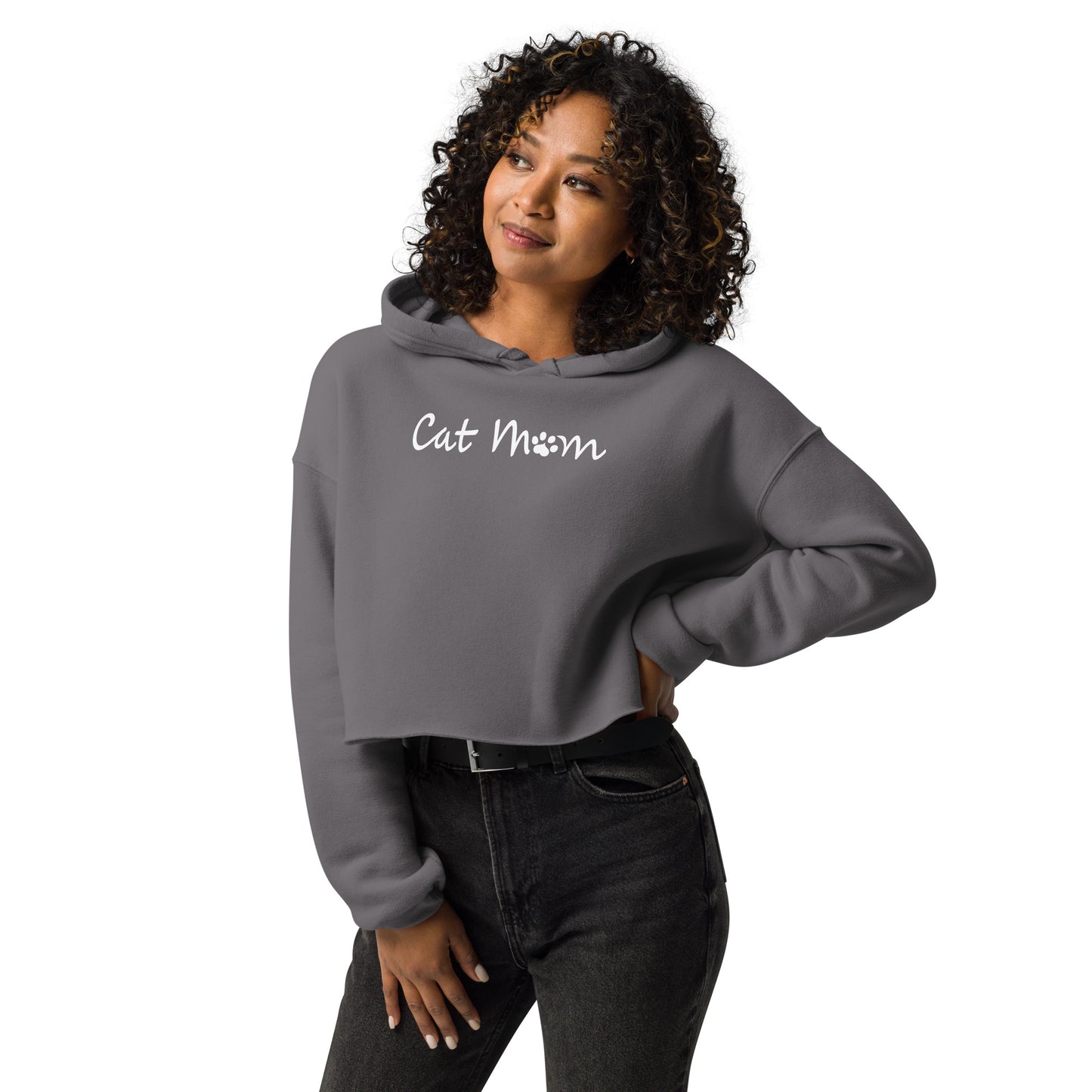 Cat Mom Cropped Hoodie