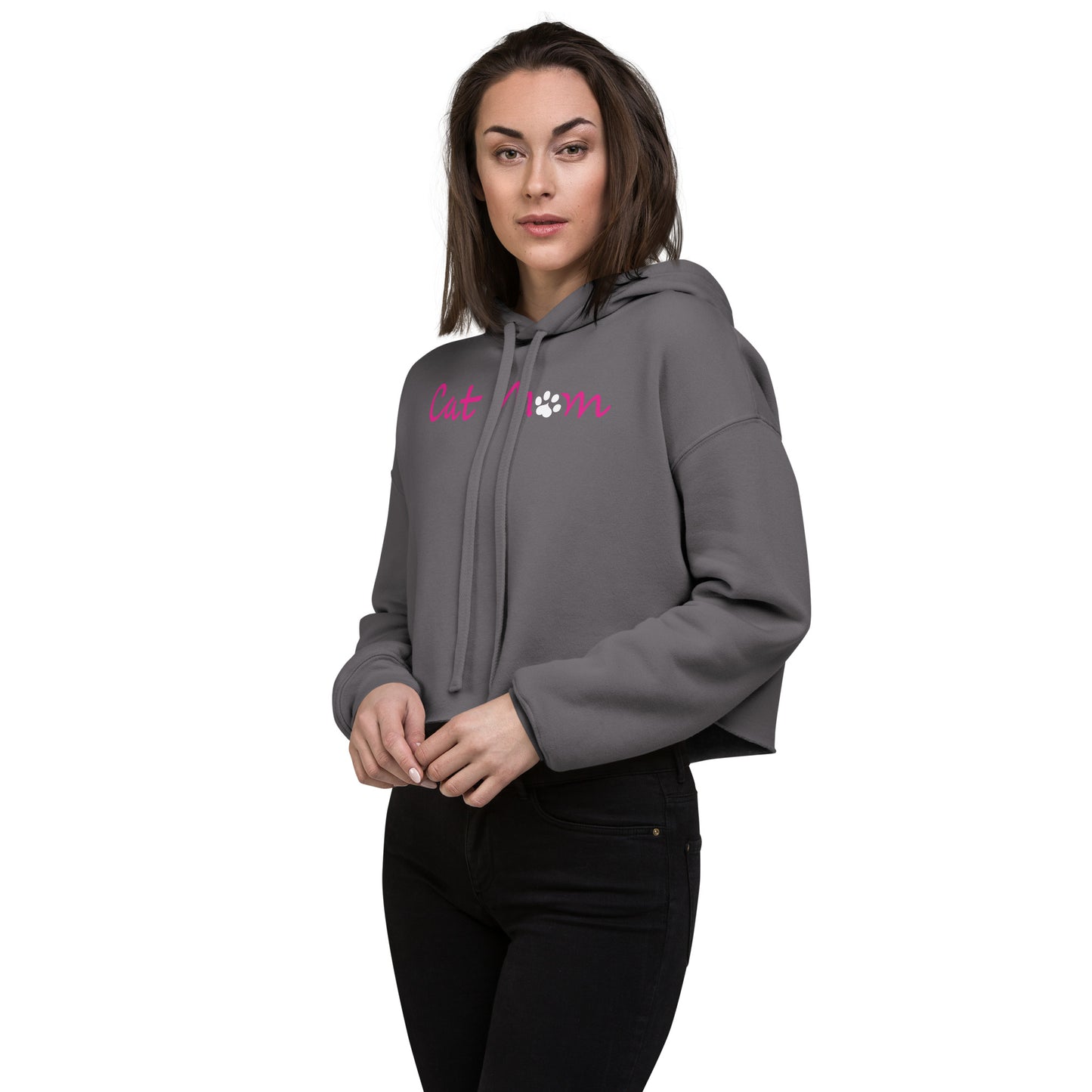 Cat Mom Cropped Hoodie