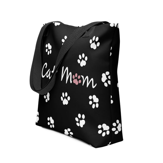 Cat Paw Tote Bag - Black, White, Pink