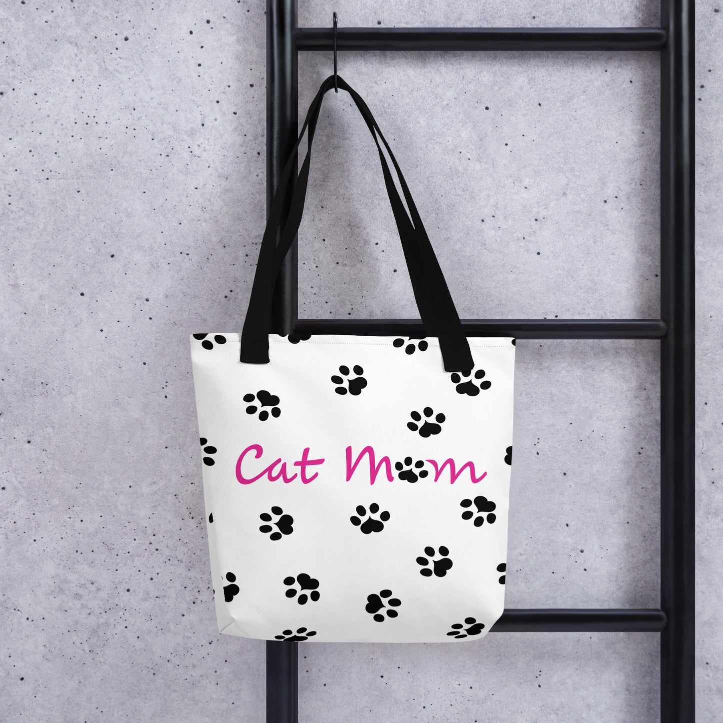 Cat Paw Tote Bag - White, Black, Pink
