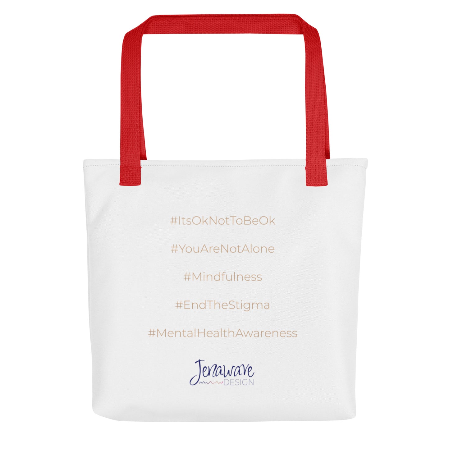 Keep Calm... -Tote (White / Red / Pale Gold)