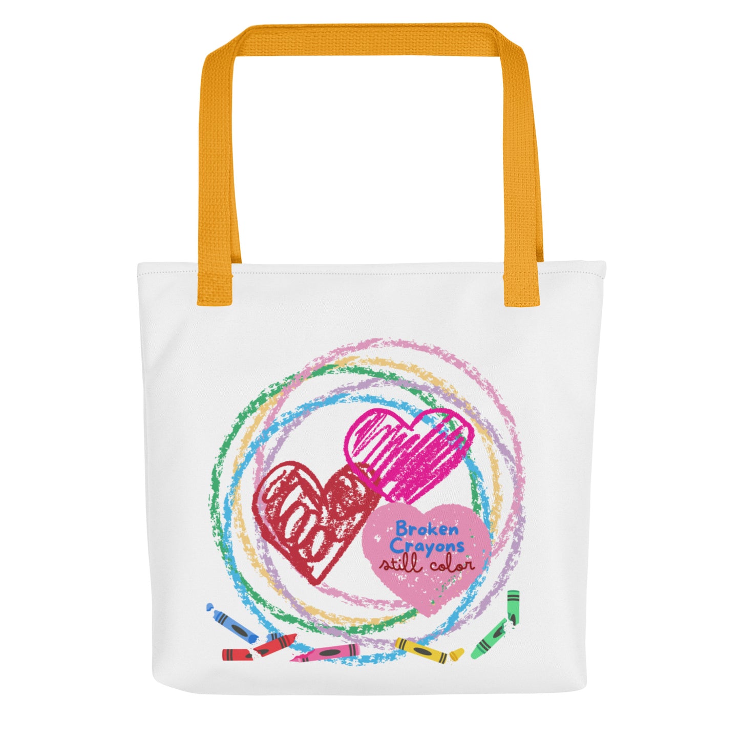 Broken Crayons Still Color - Yellow Handle Tote