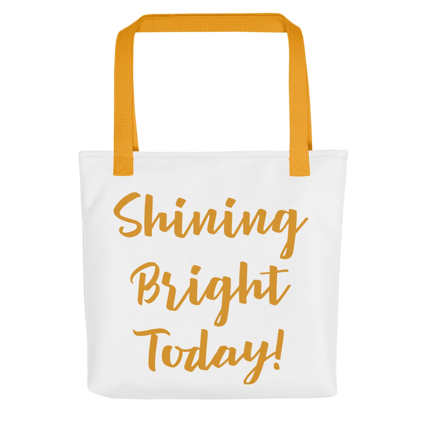 Shining Bright Today Tote - Warm Yellow / White