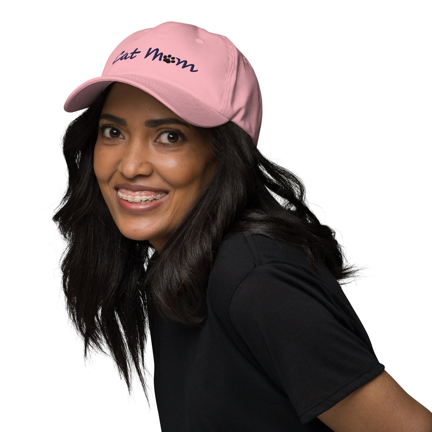 Cat Mom Cap - Navy Lettering