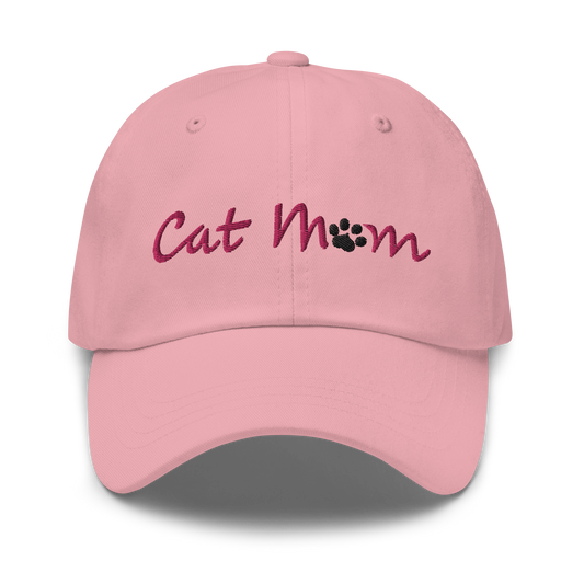 Cat Mom Cap - Pink Lettering