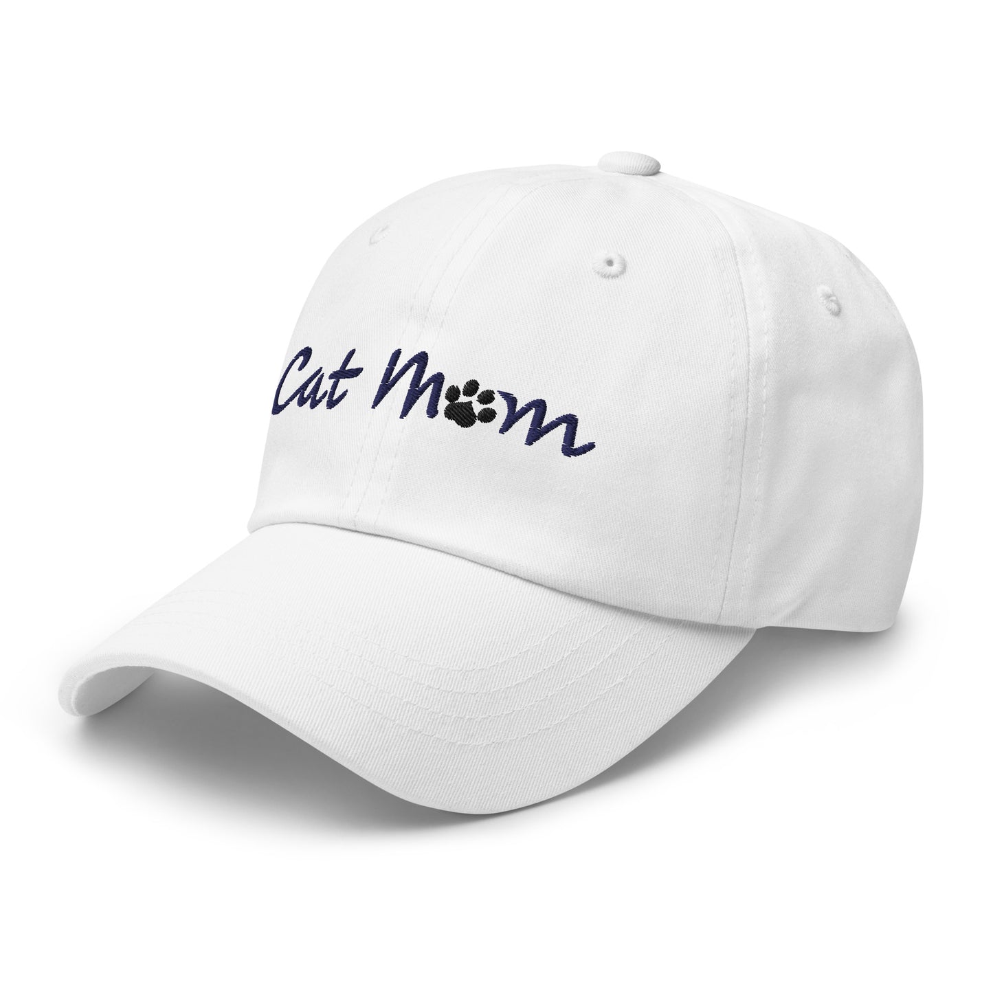 Cat Mom Cap - Navy Lettering