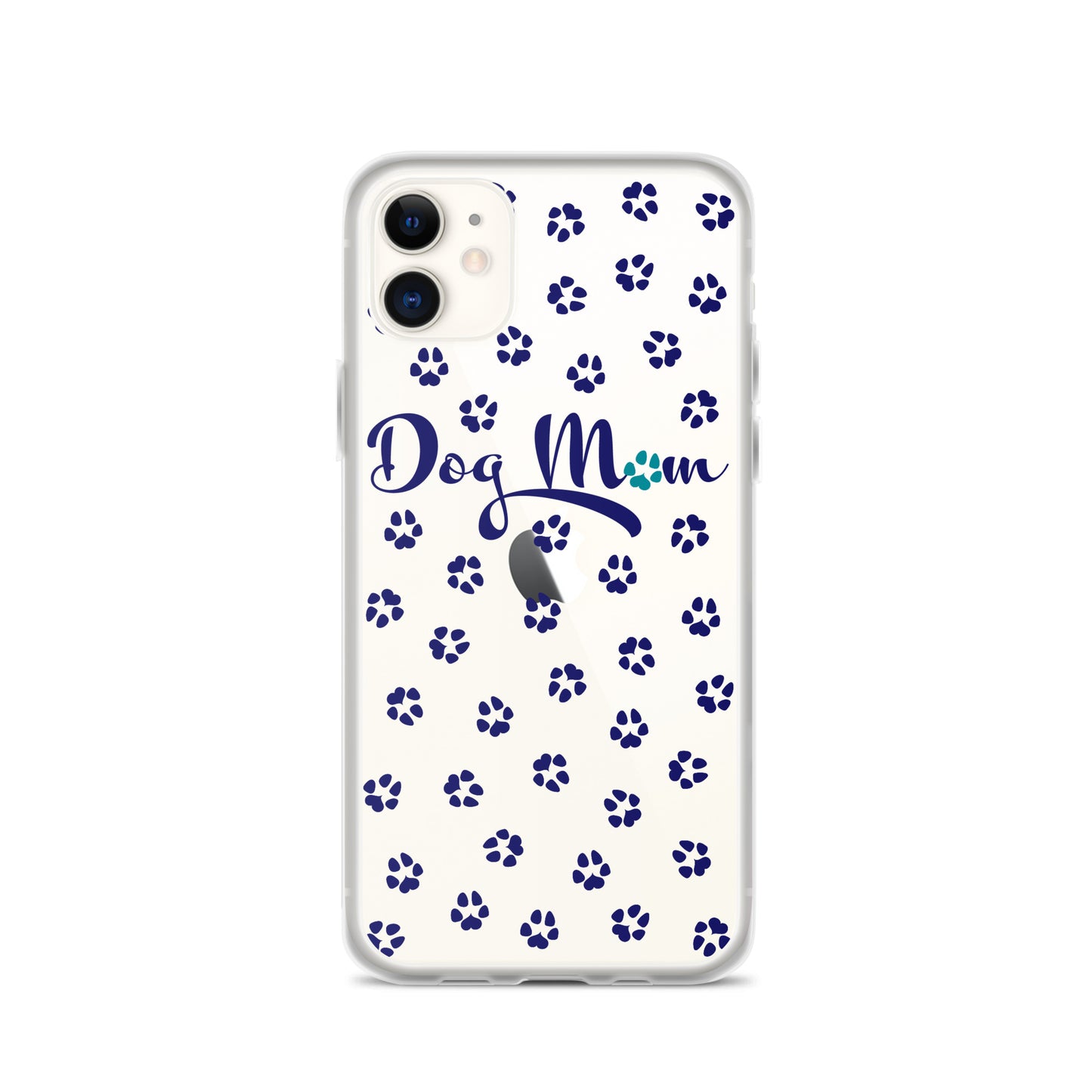 Dog Mom - Navy Paws - Clear Case for iPhone®