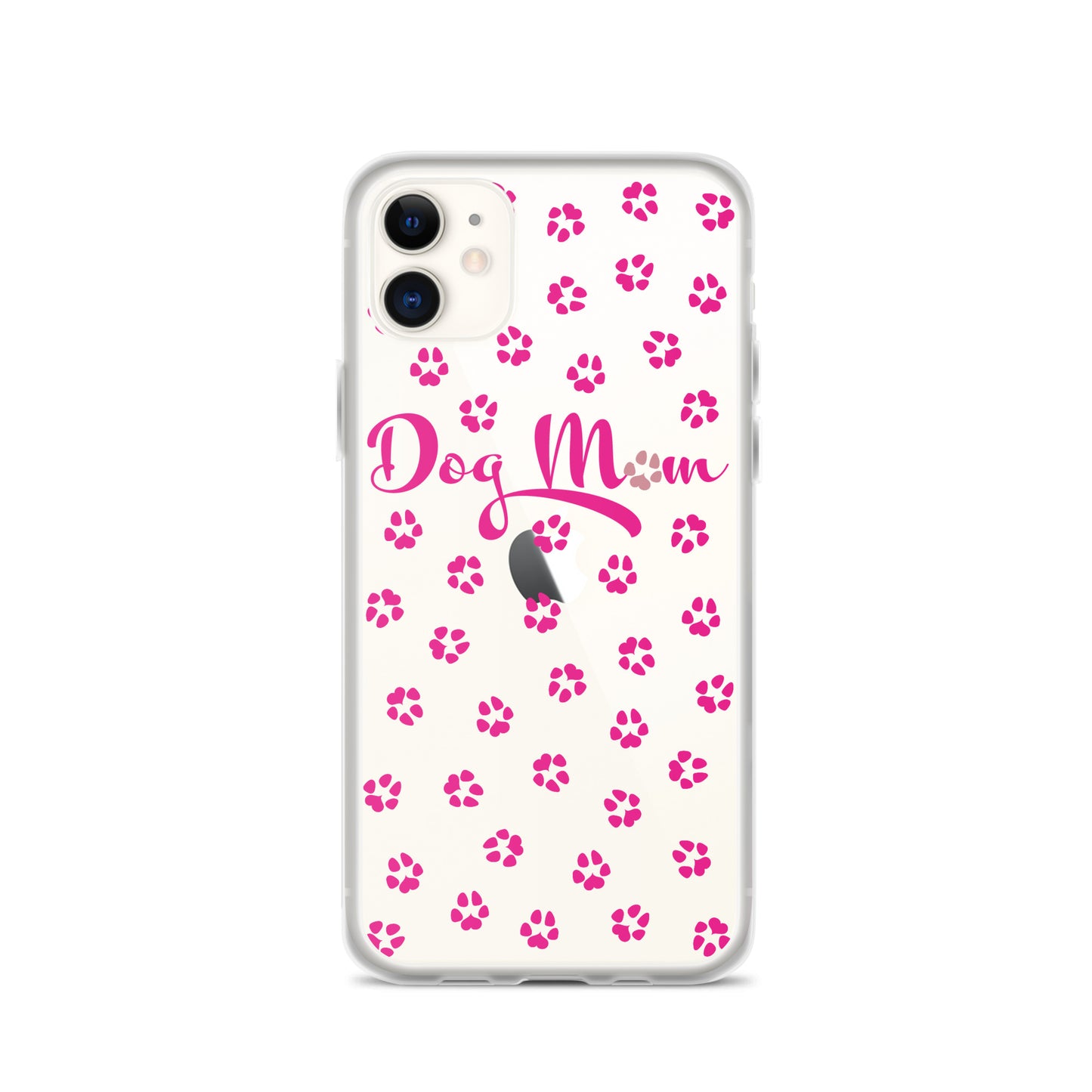 Dog Mom - Pink Paws - Clear Case for iPhone®