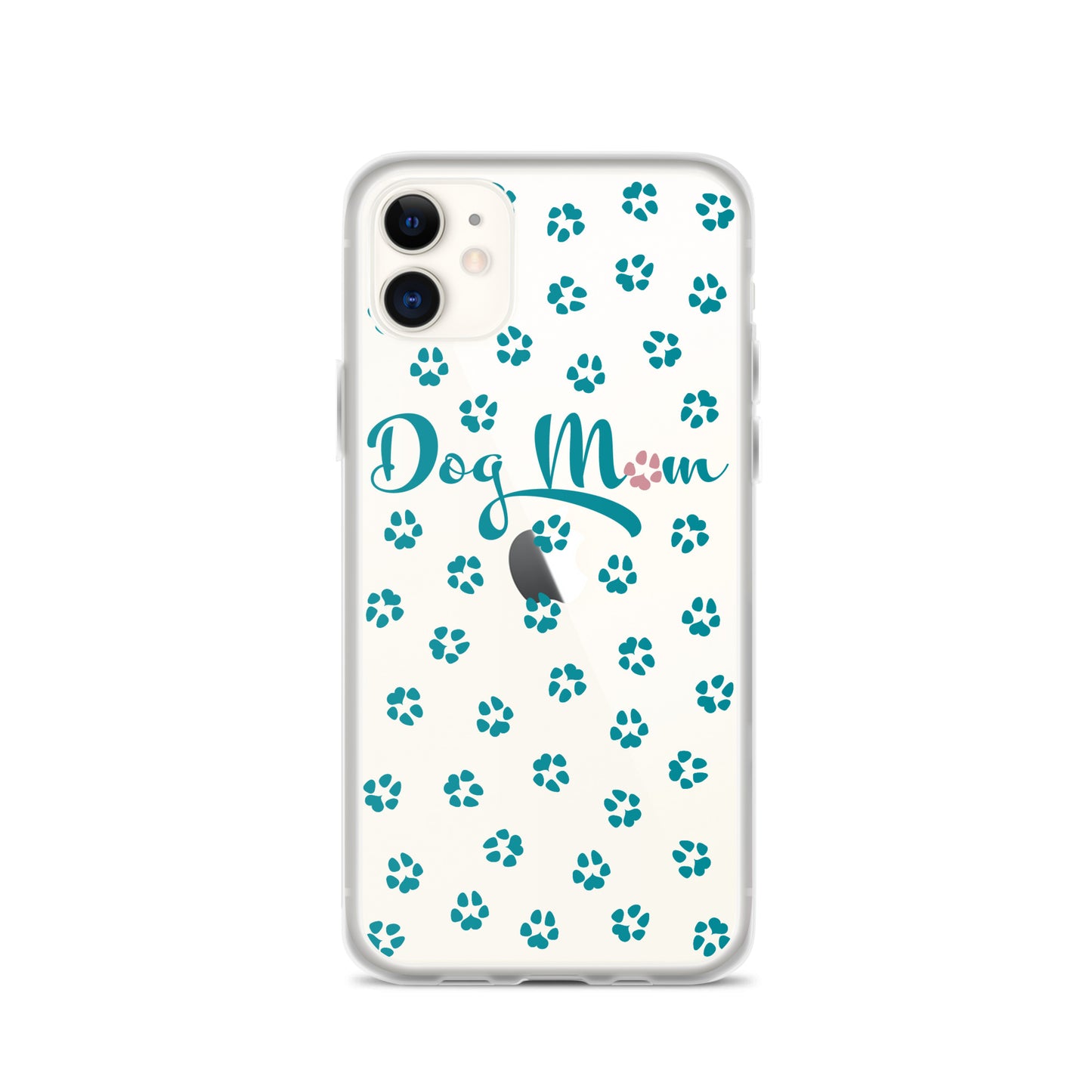 Dog Mom - Teal Paws - Clear Case for iPhone®