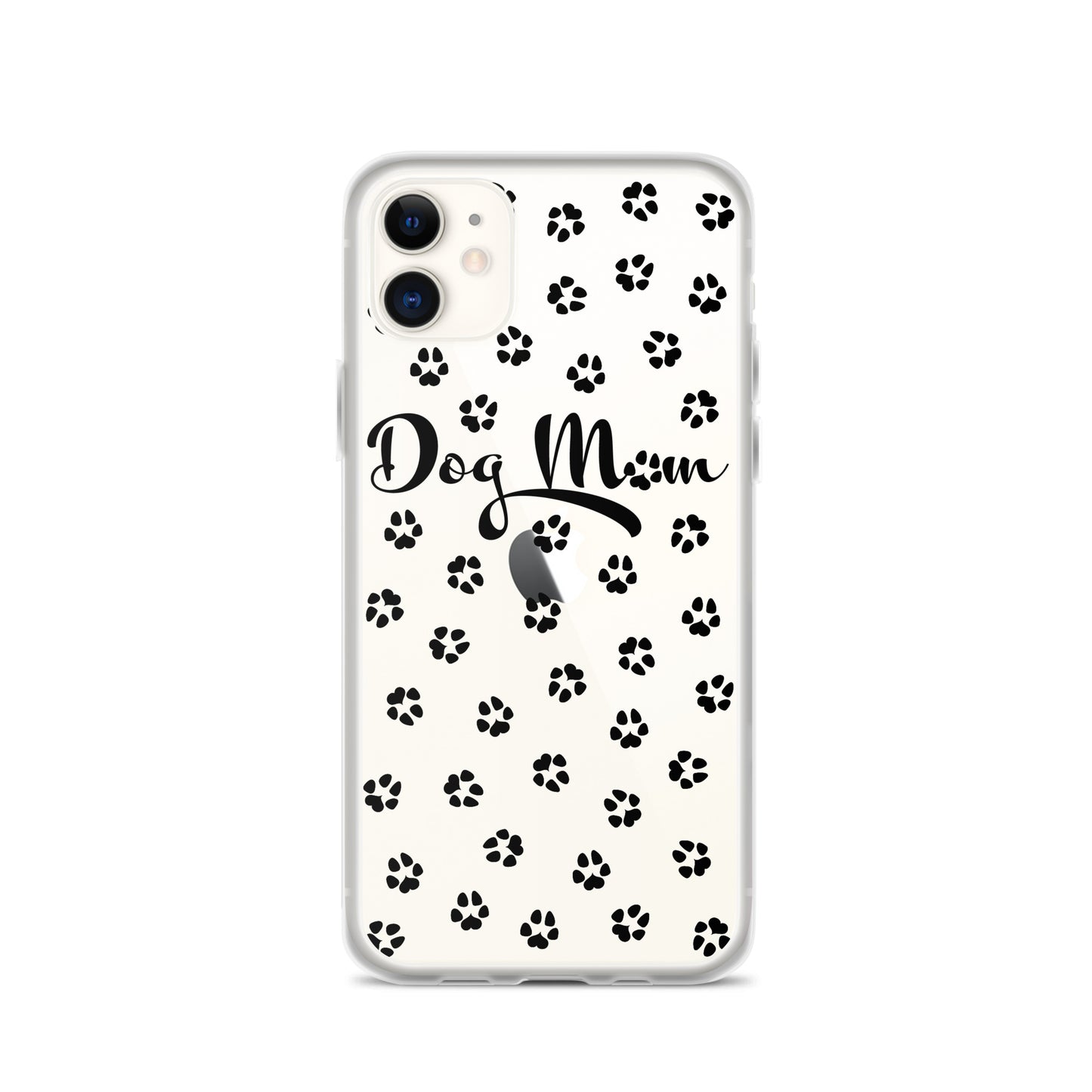 Dog Mom - Black Paws - Clear Case for iPhone®