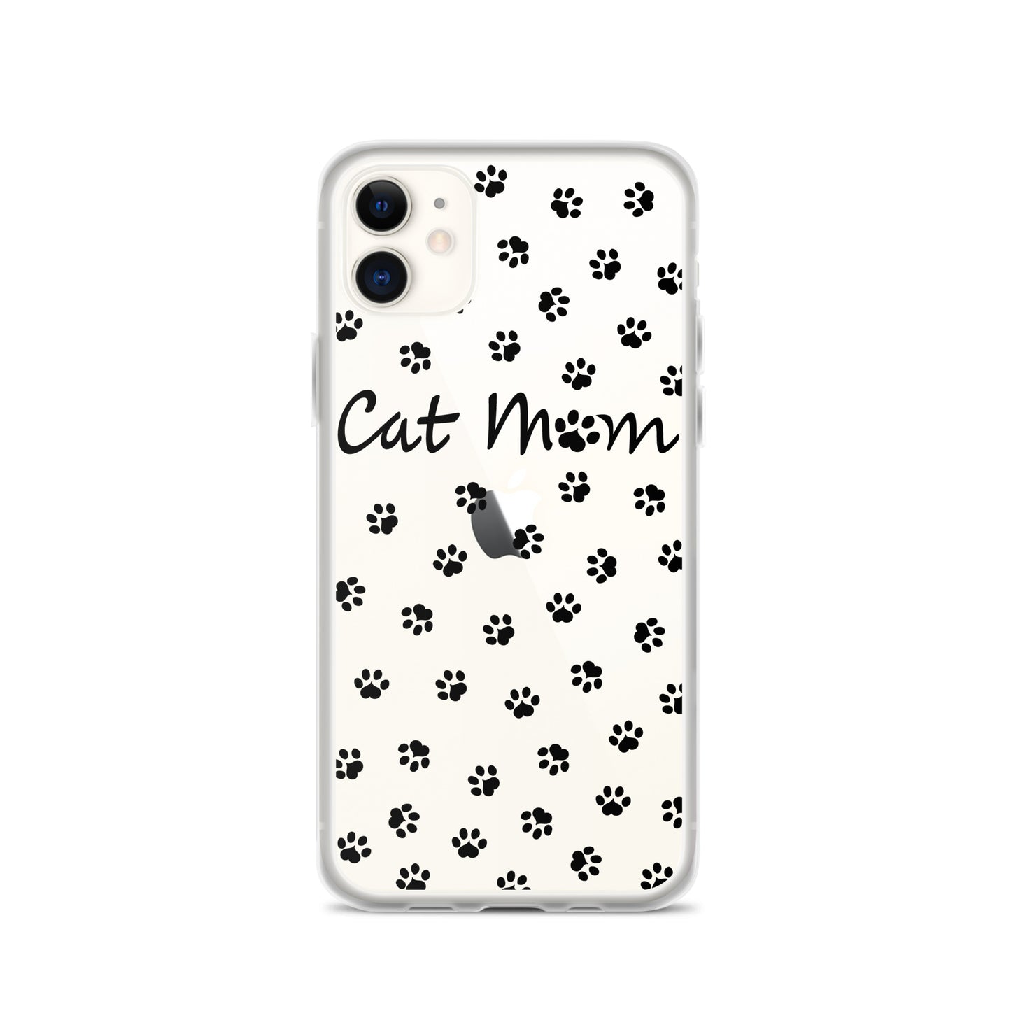 Cat Mom - Black Paws - Clear Case for iPhone®
