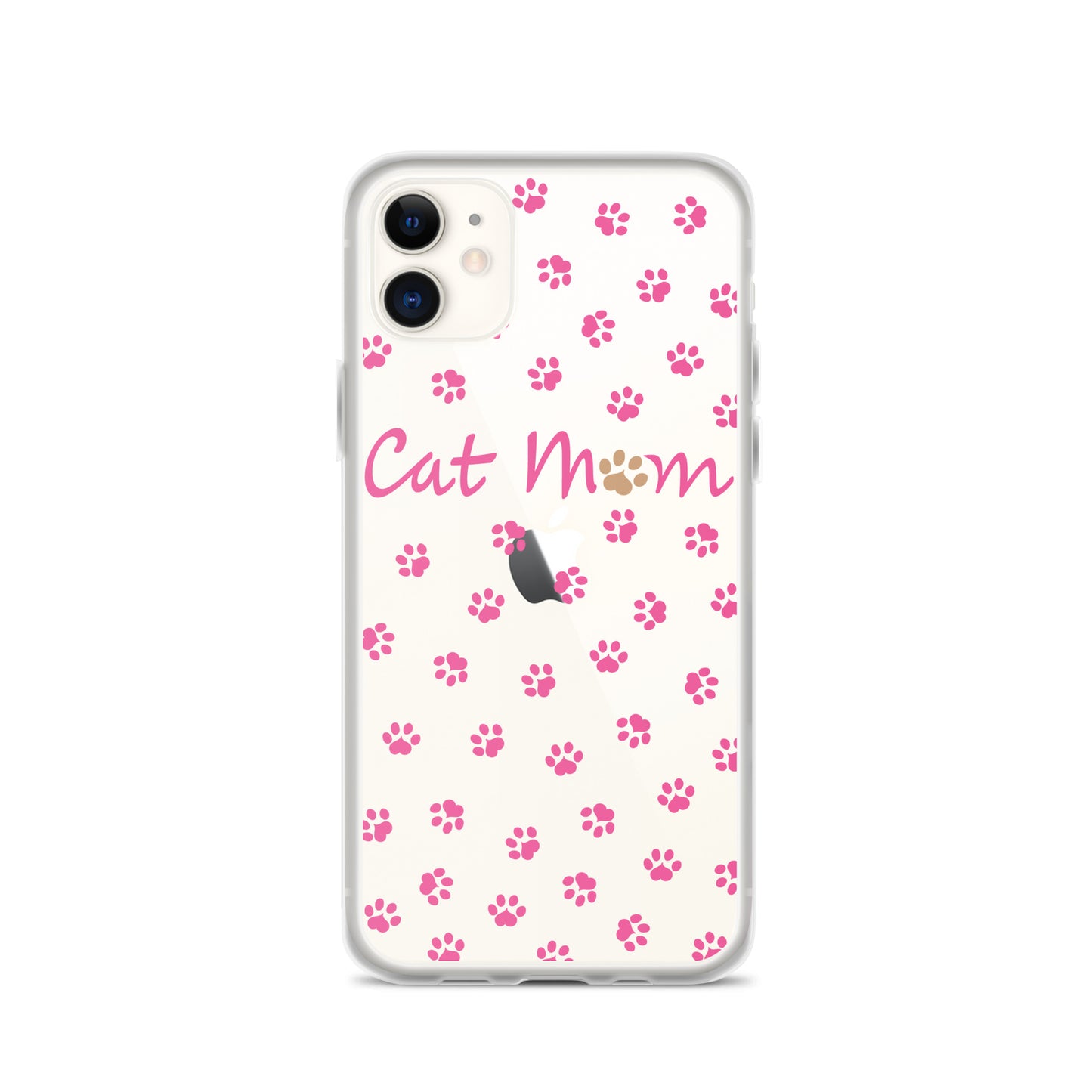 Cat Mom - Pink Paws - Clear Case for iPhone®