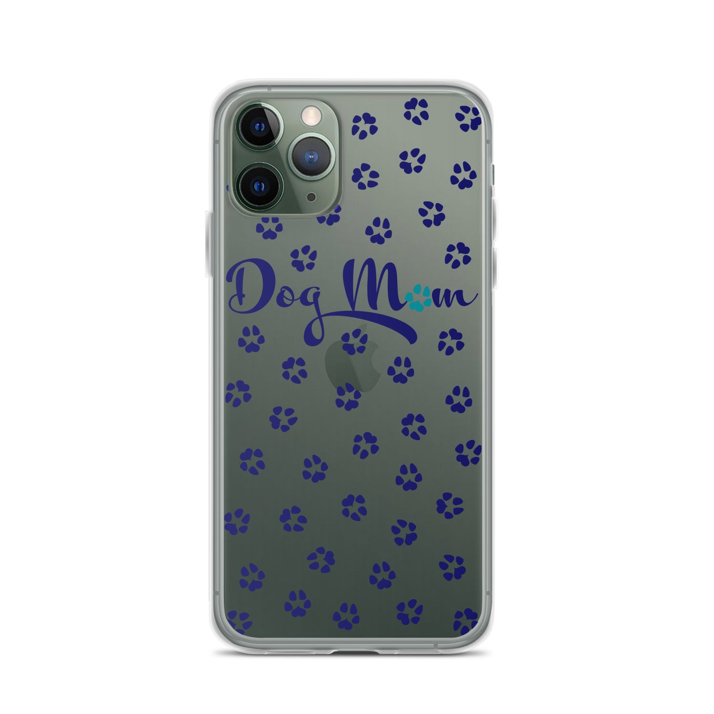 Dog Mom - Navy Paws - Clear Case for iPhone®