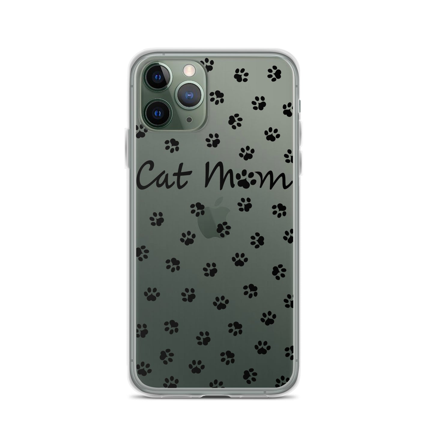 Cat Mom - Black Paws - Clear Case for iPhone®