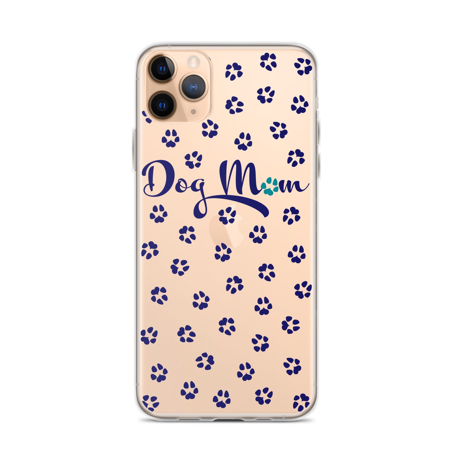 Dog Mom - Navy Paws - Clear Case for iPhone®