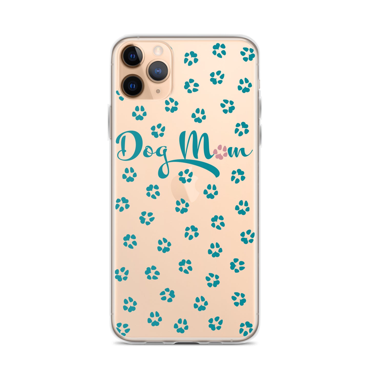Dog Mom - Teal Paws - Clear Case for iPhone®