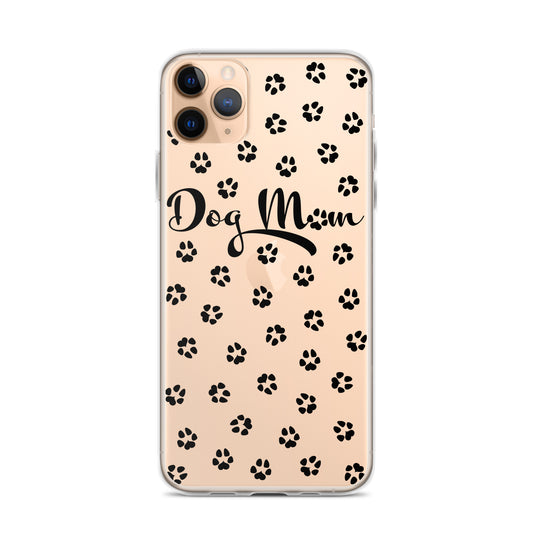 Dog Mom - Black Paws - Clear Case for iPhone®