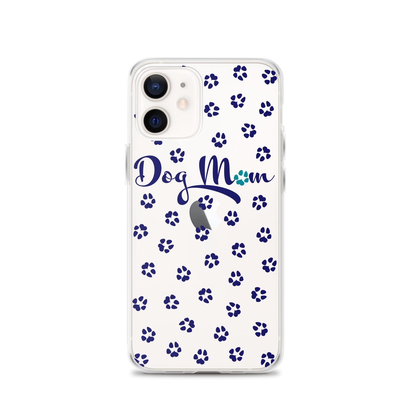Dog Mom - Navy Paws - Clear Case for iPhone®