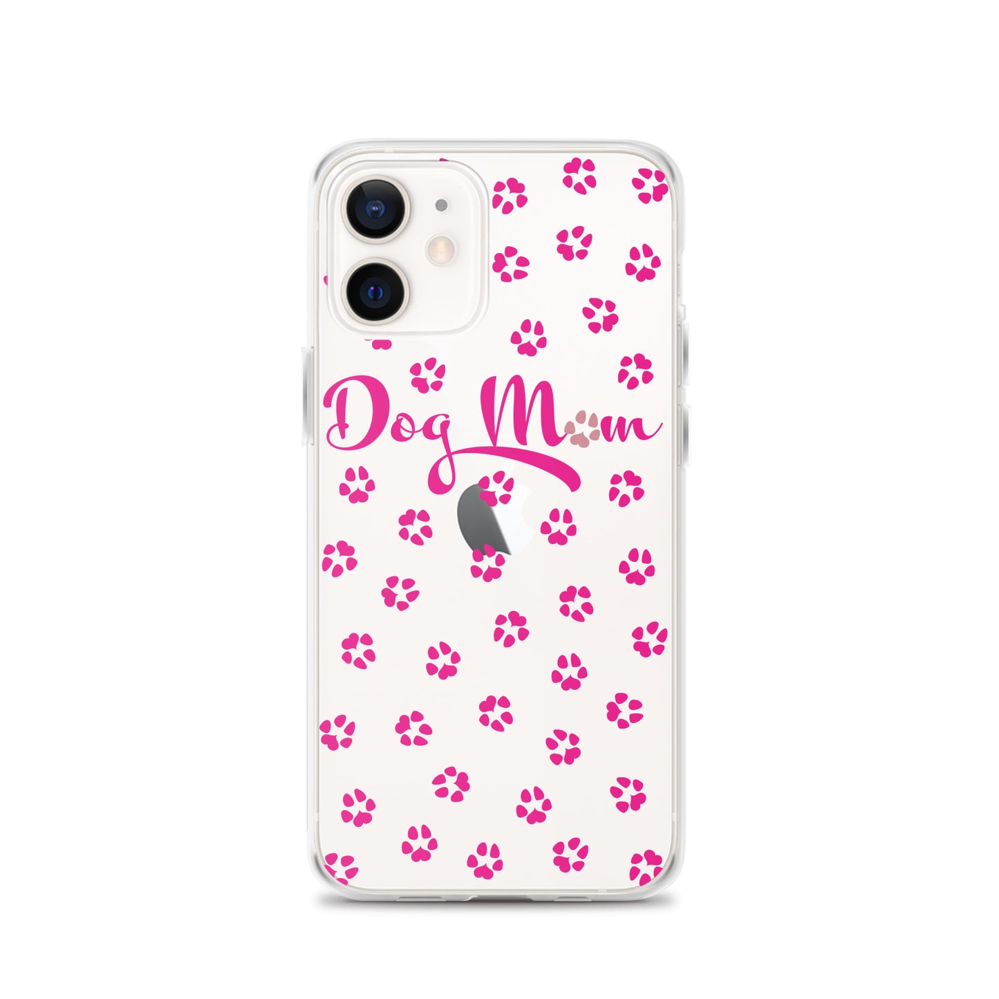 Dog Mom - Pink Paws - Clear Case for iPhone®