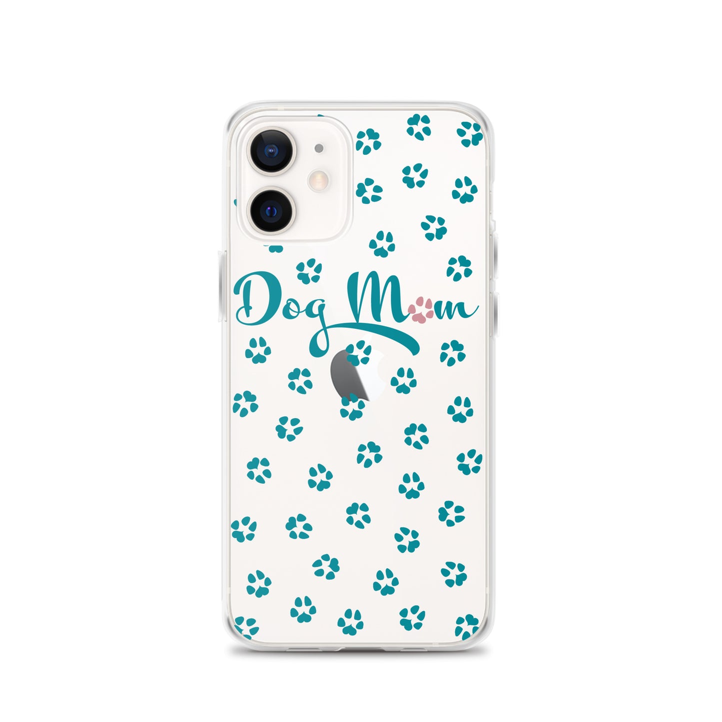 Dog Mom - Teal Paws - Clear Case for iPhone®