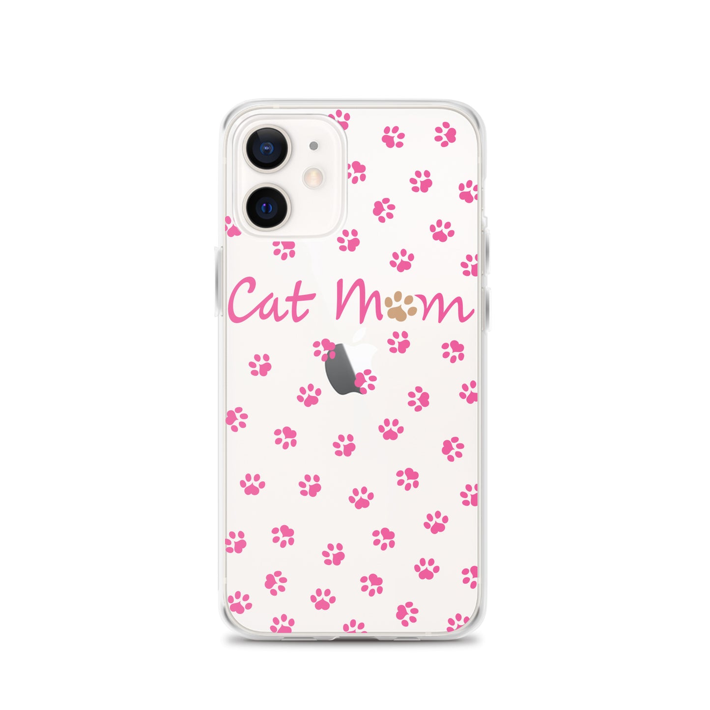 Cat Mom - Pink Paws - Clear Case for iPhone®