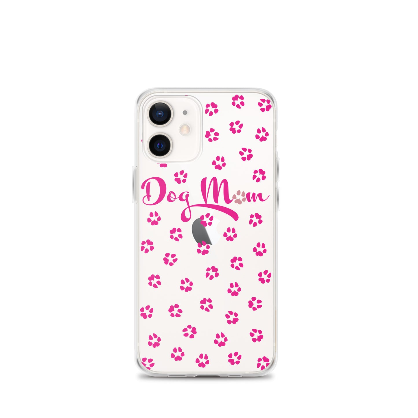 Dog Mom - Pink Paws - Clear Case for iPhone®