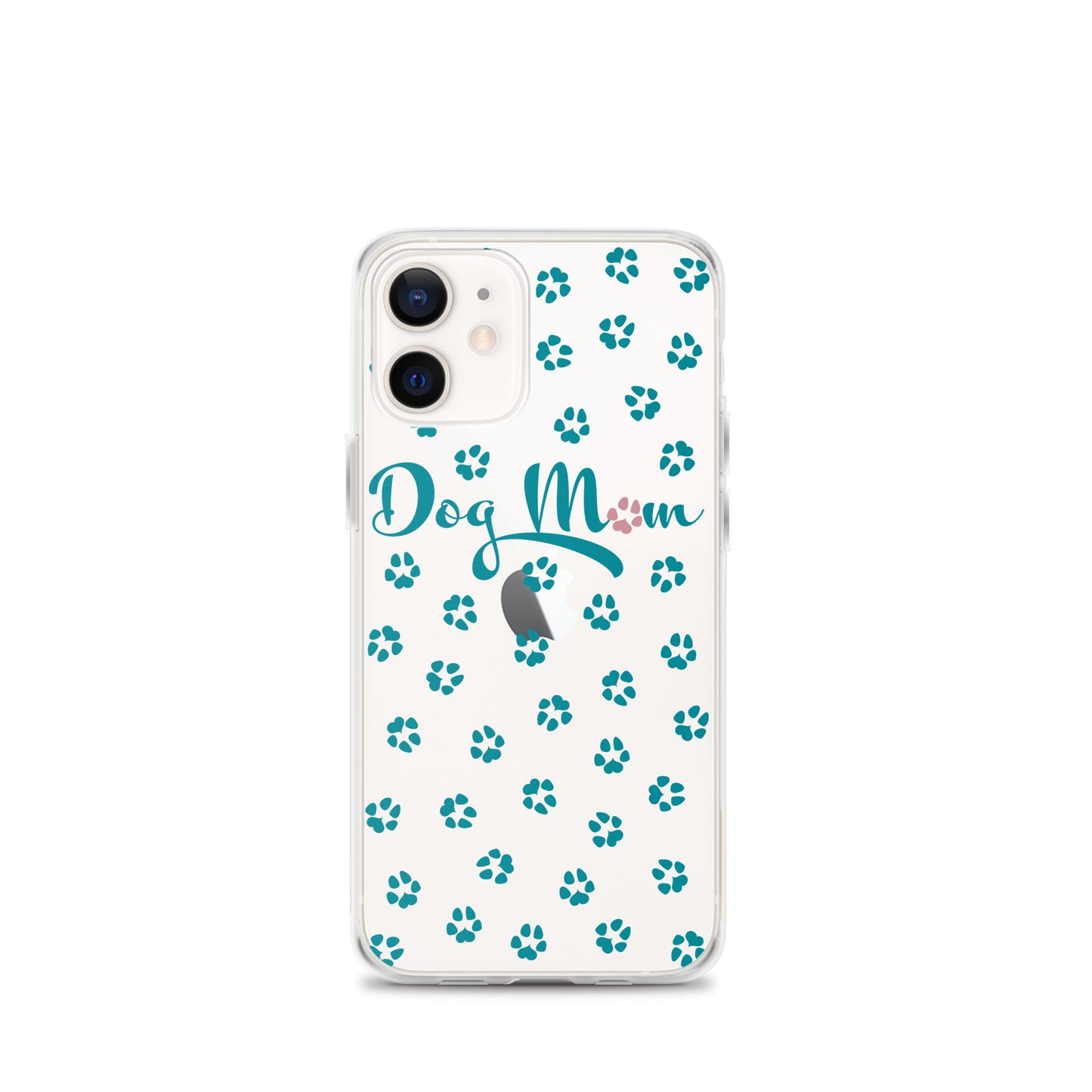 Dog Mom - Teal Paws - Clear Case for iPhone®