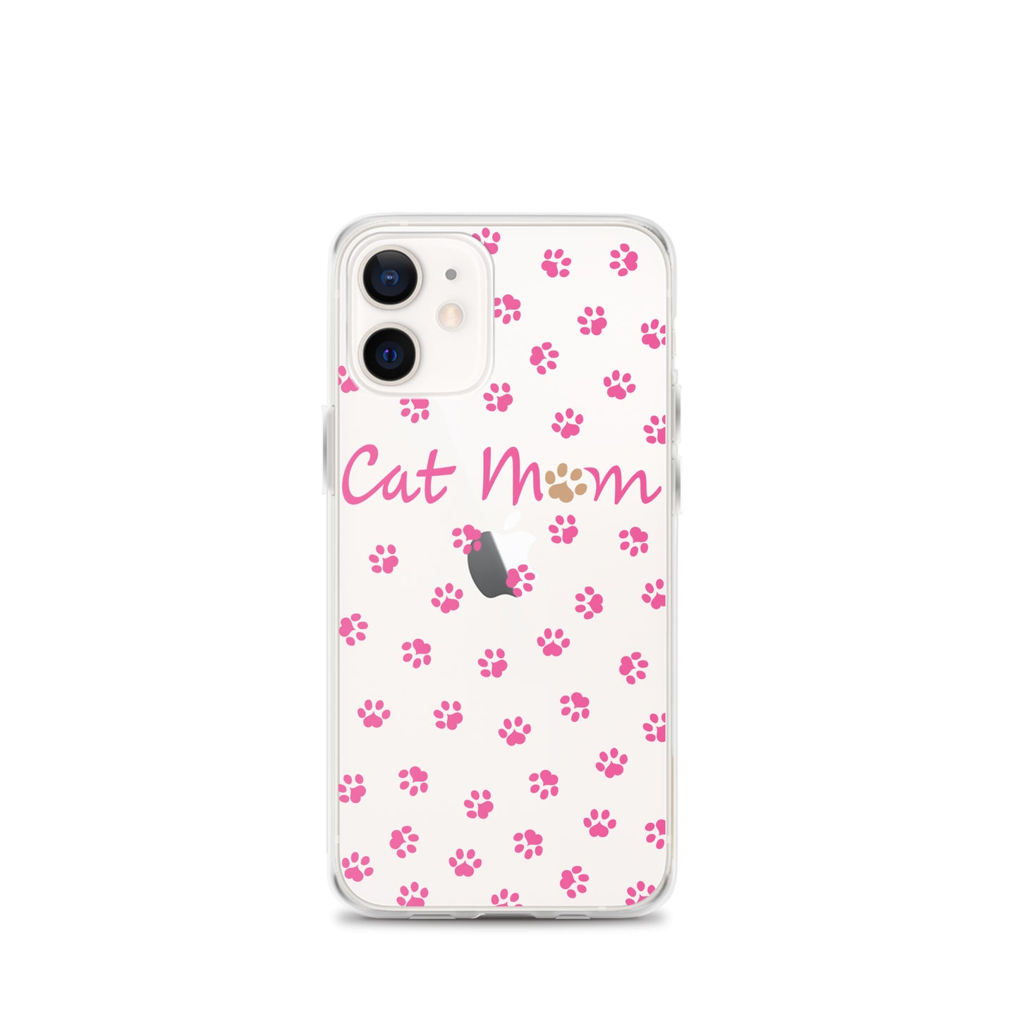 Cat Mom - Pink Paws - Clear Case for iPhone®