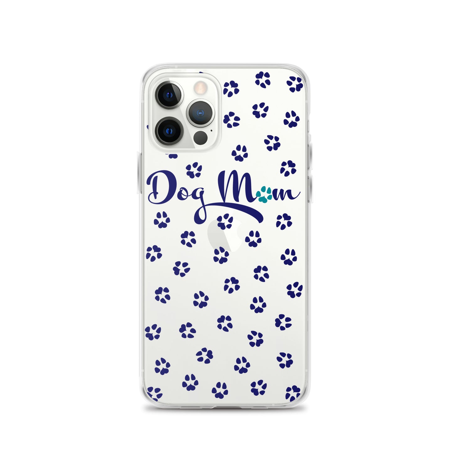 Dog Mom - Navy Paws - Clear Case for iPhone®