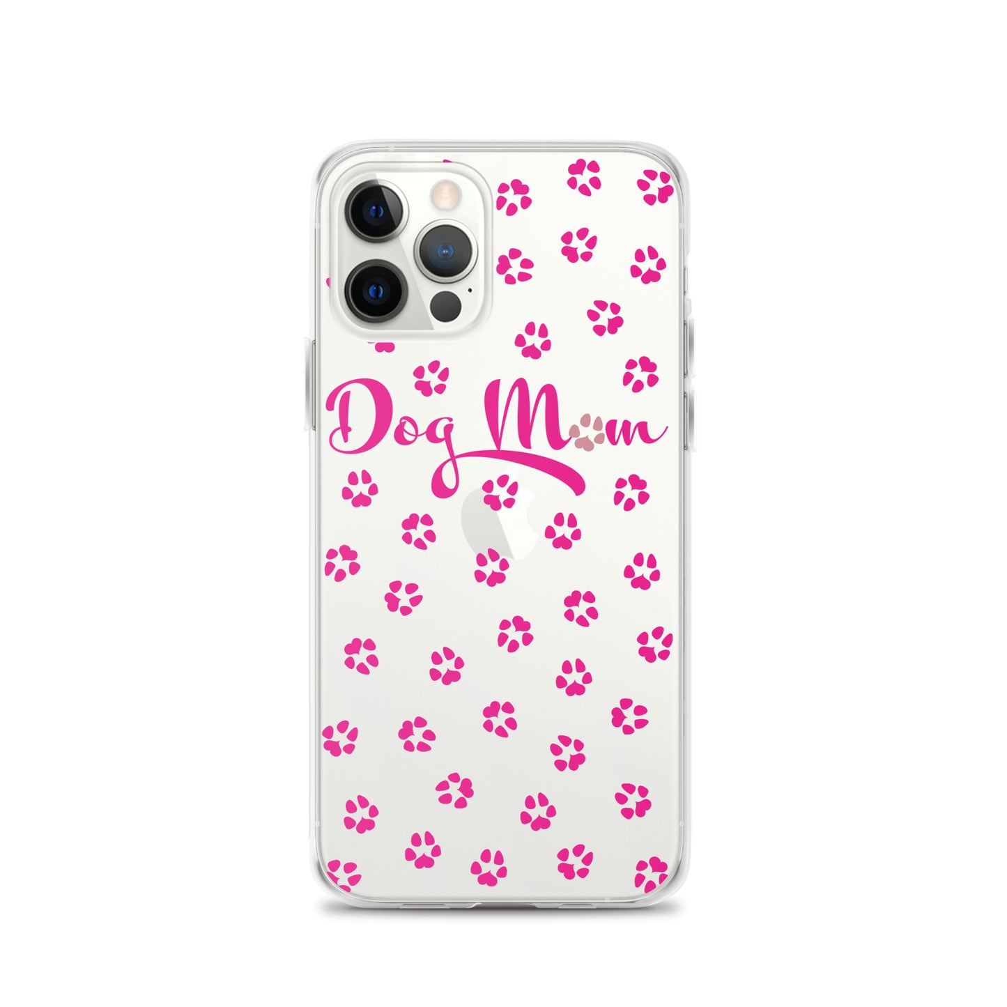 Dog Mom - Pink Paws - Clear Case for iPhone®