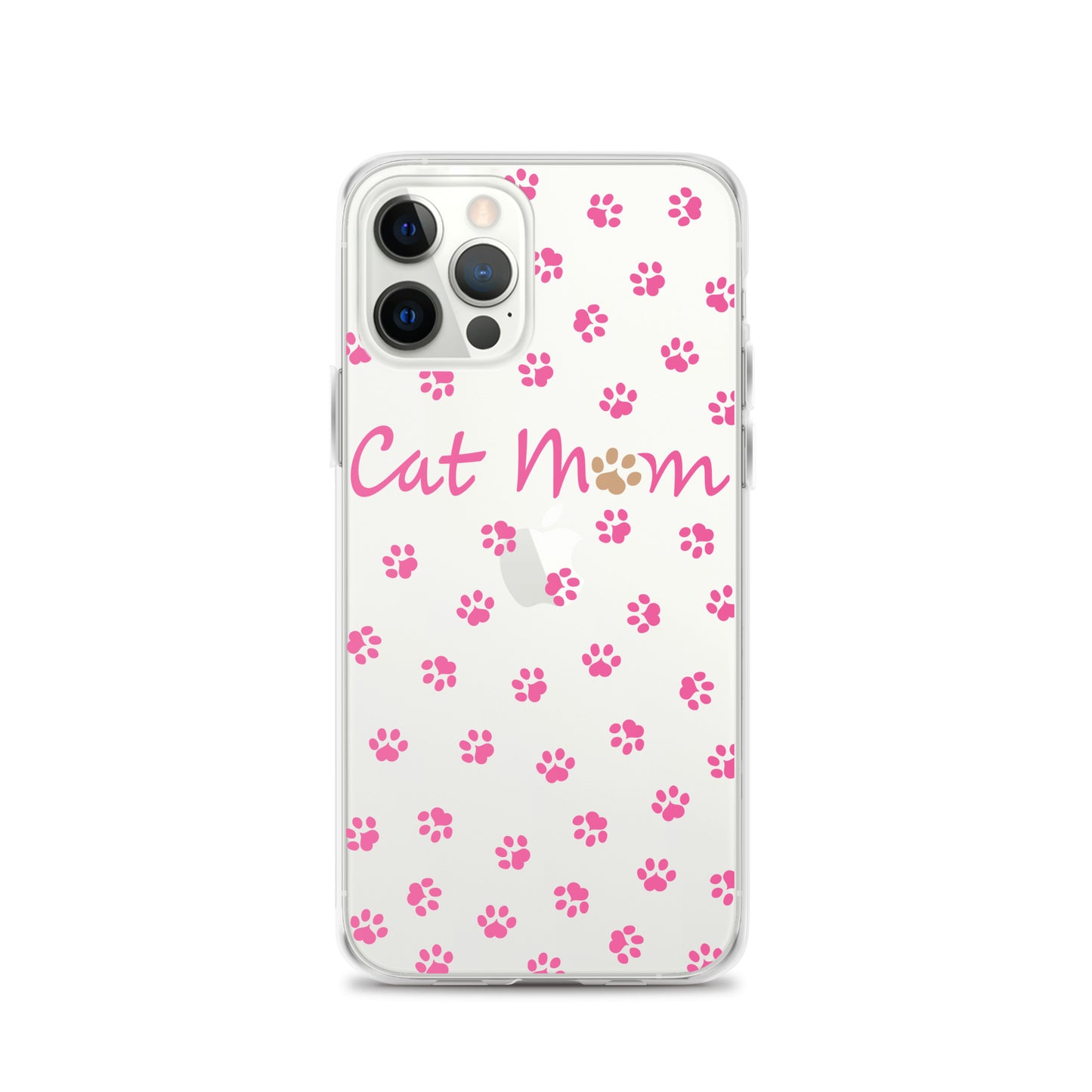 Cat Mom - Pink Paws - Clear Case for iPhone®