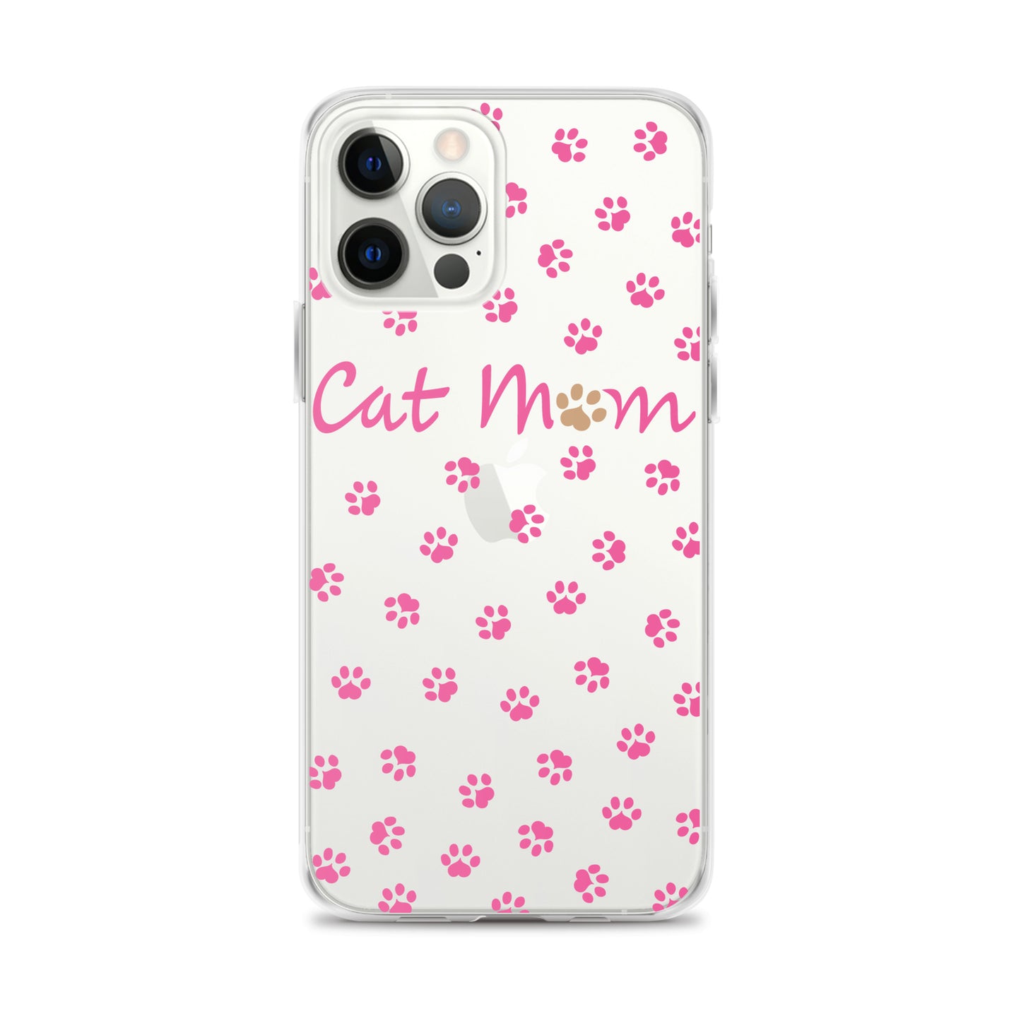 Cat Mom - Pink Paws - Clear Case for iPhone®