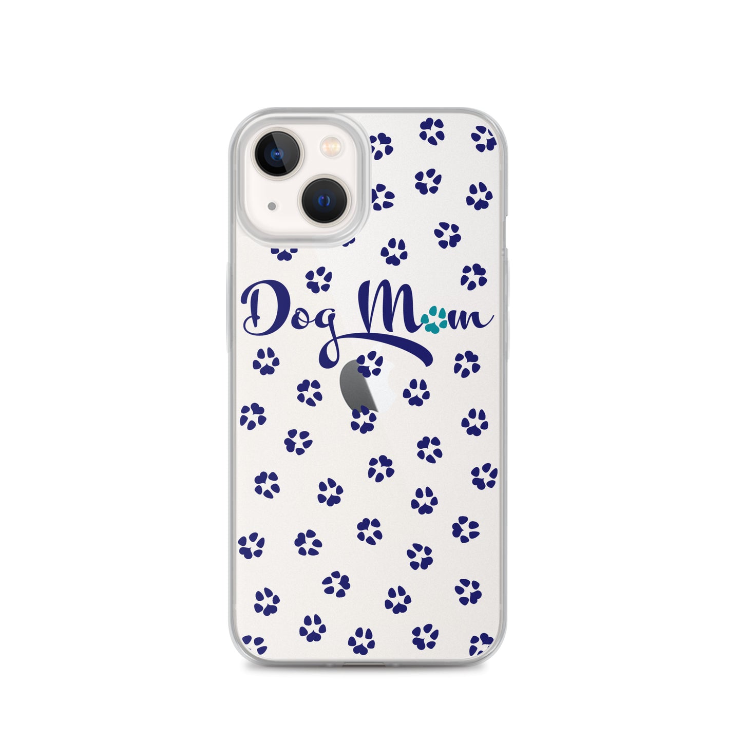 Dog Mom - Navy Paws - Clear Case for iPhone®