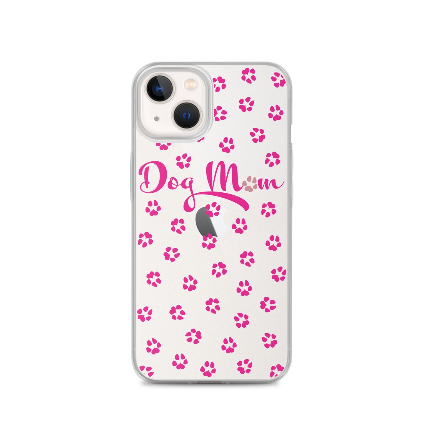 Dog Mom - Pink Paws - Clear Case for iPhone®