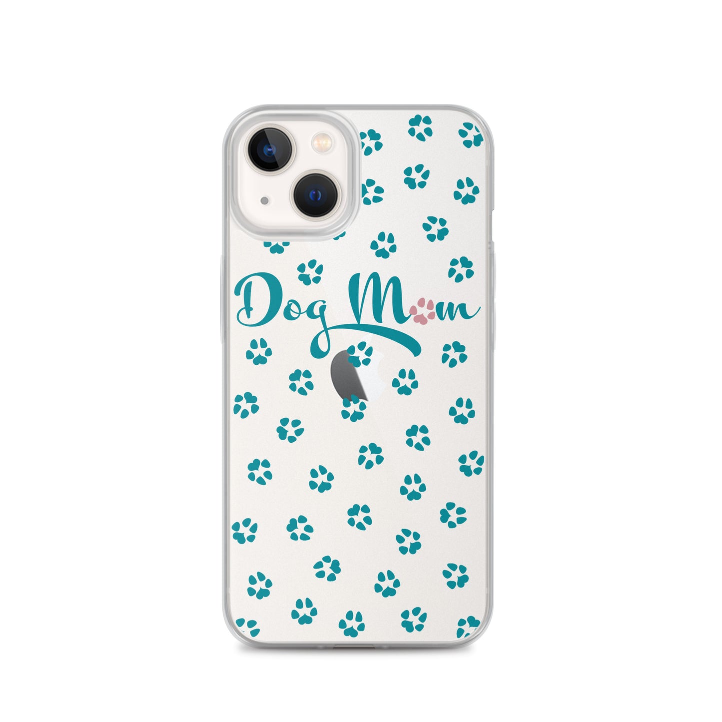 Dog Mom - Teal Paws - Clear Case for iPhone®
