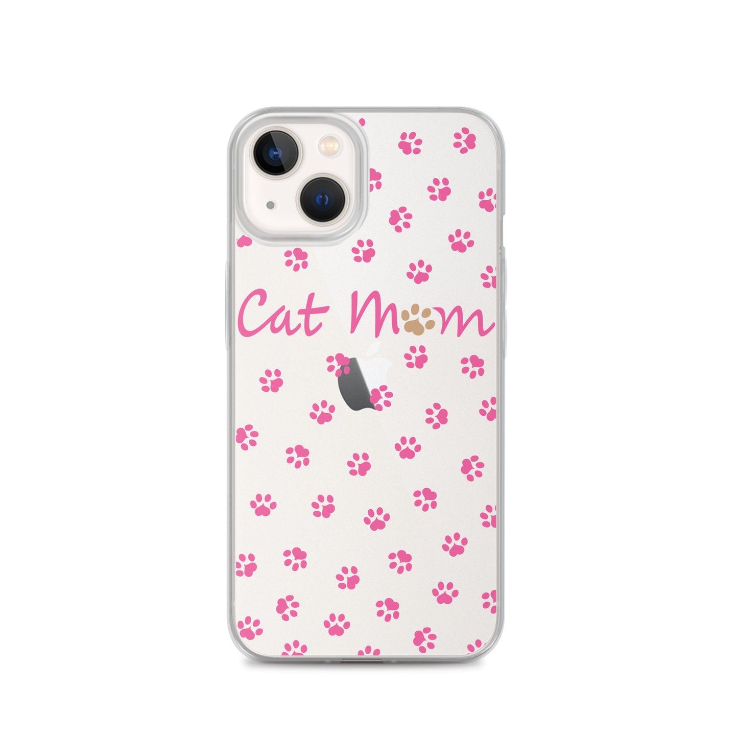 Cat Mom - Pink Paws - Clear Case for iPhone®