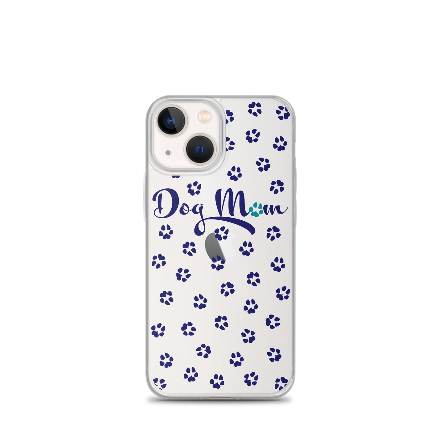 Dog Mom - Navy Paws - Clear Case for iPhone®