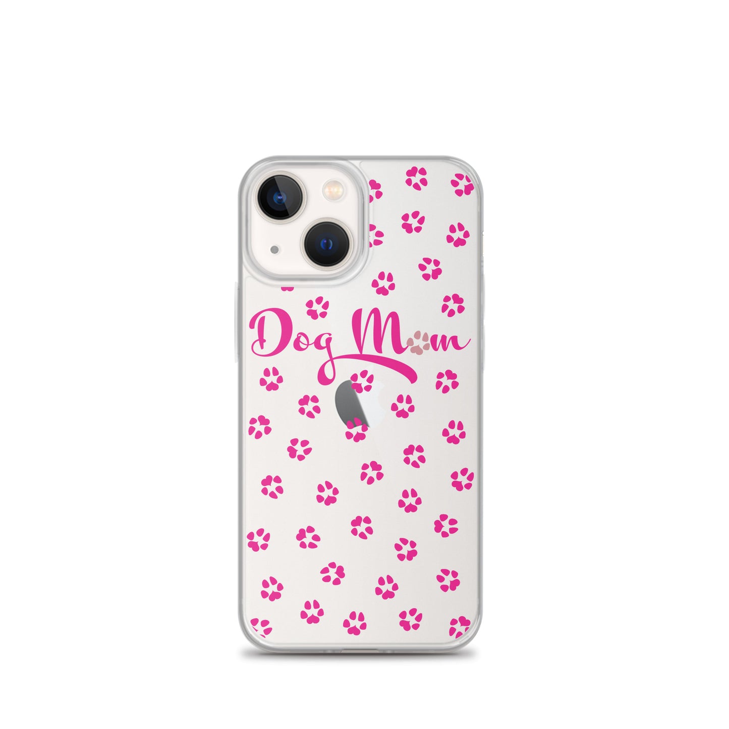 Dog Mom - Pink Paws - Clear Case for iPhone®