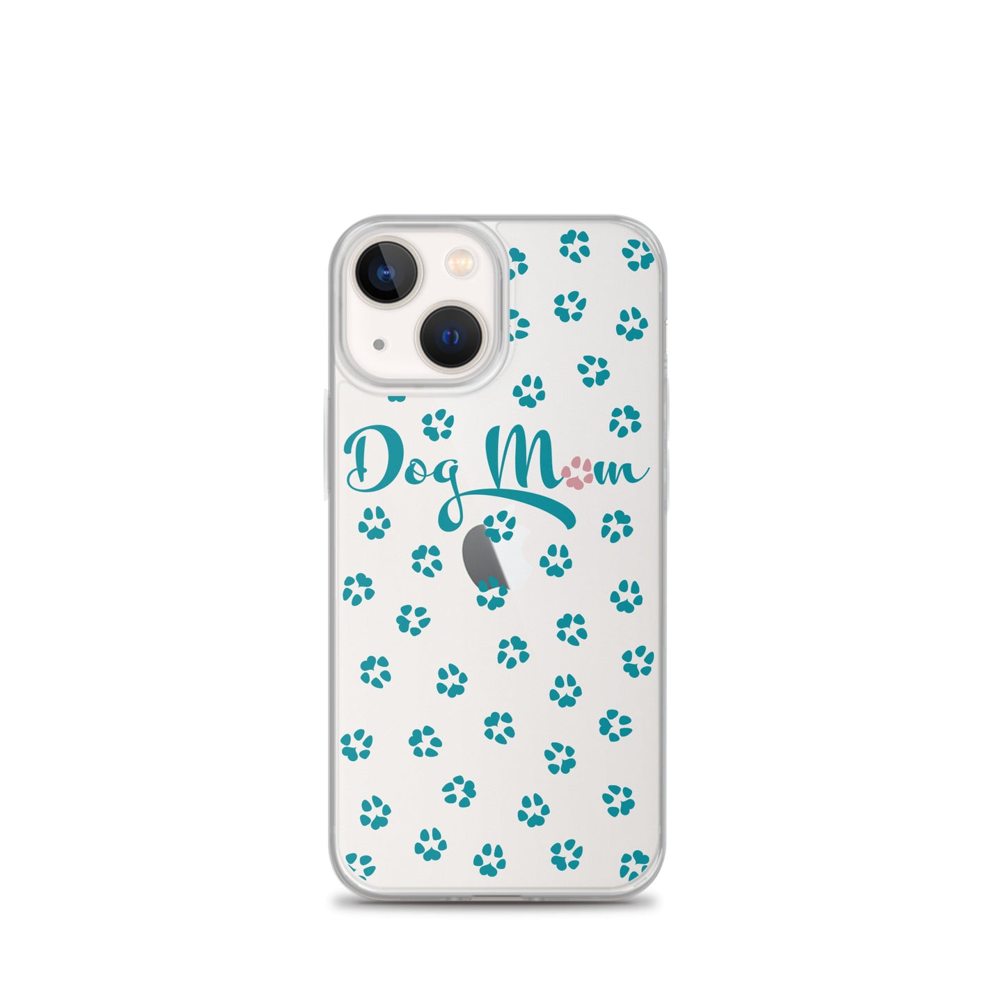 Dog Mom - Teal Paws - Clear Case for iPhone®