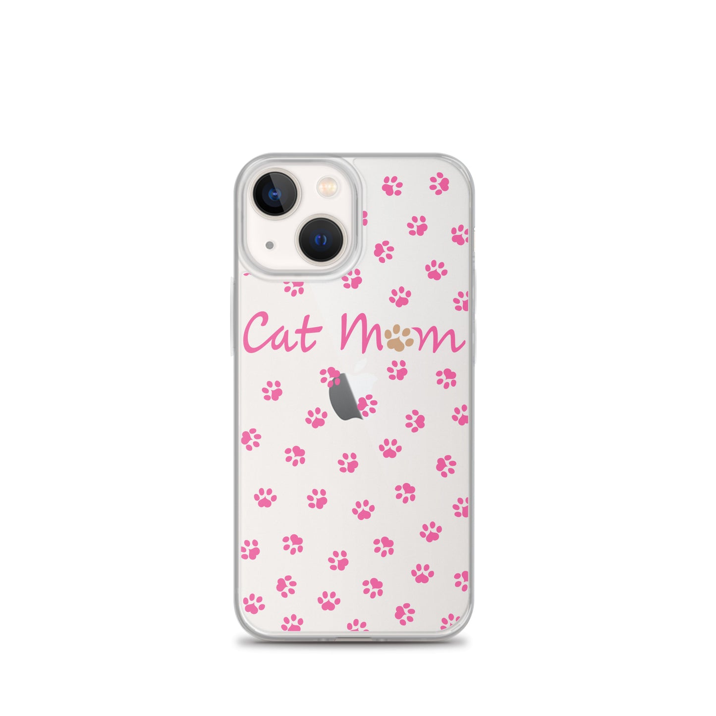 Cat Mom - Pink Paws - Clear Case for iPhone®